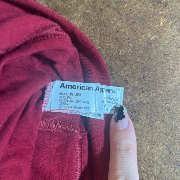 American Apparel Burgundy Halter Bodycon Dress - Picture 6 of 6